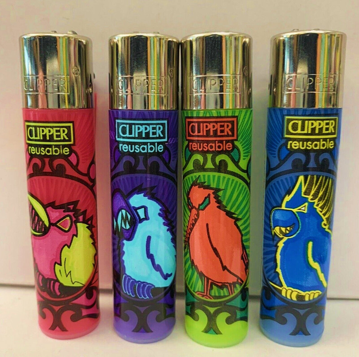 Psychopath Birds RARE Clipper Lighters Funny Cool 420 Clippers Lighter Gas
