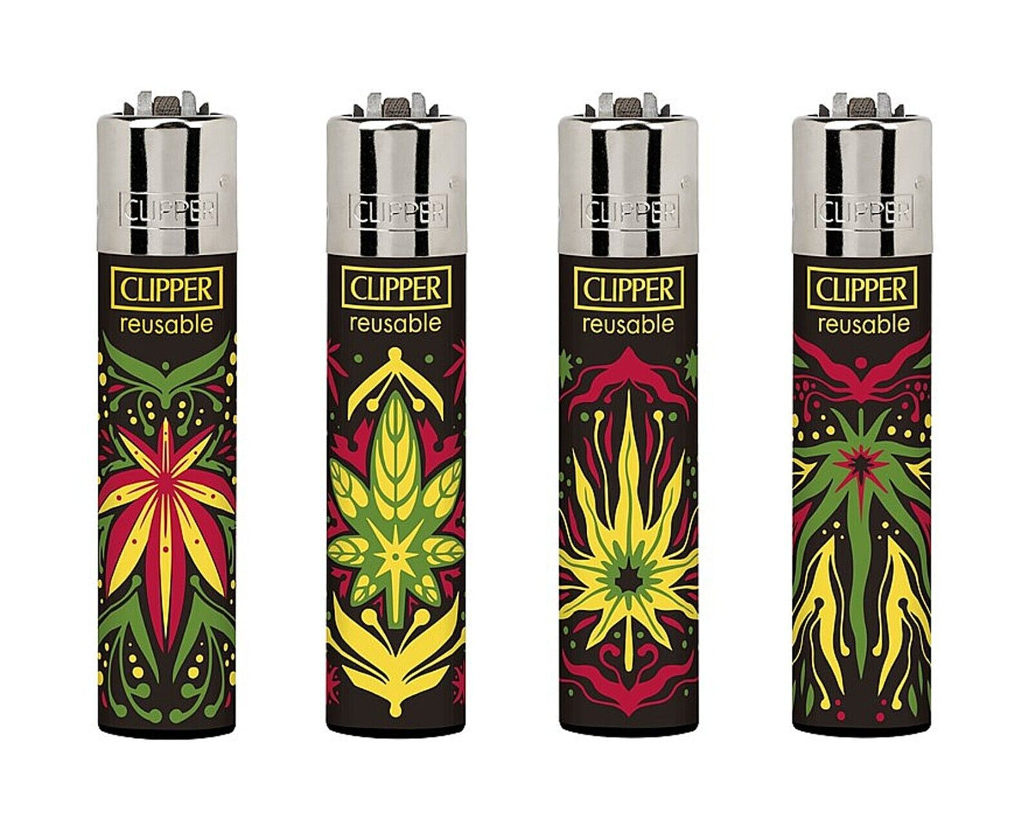 4 x RARE Dark Weed Clipper Lighters 420 Funny Cool Clippers Gas Refillable