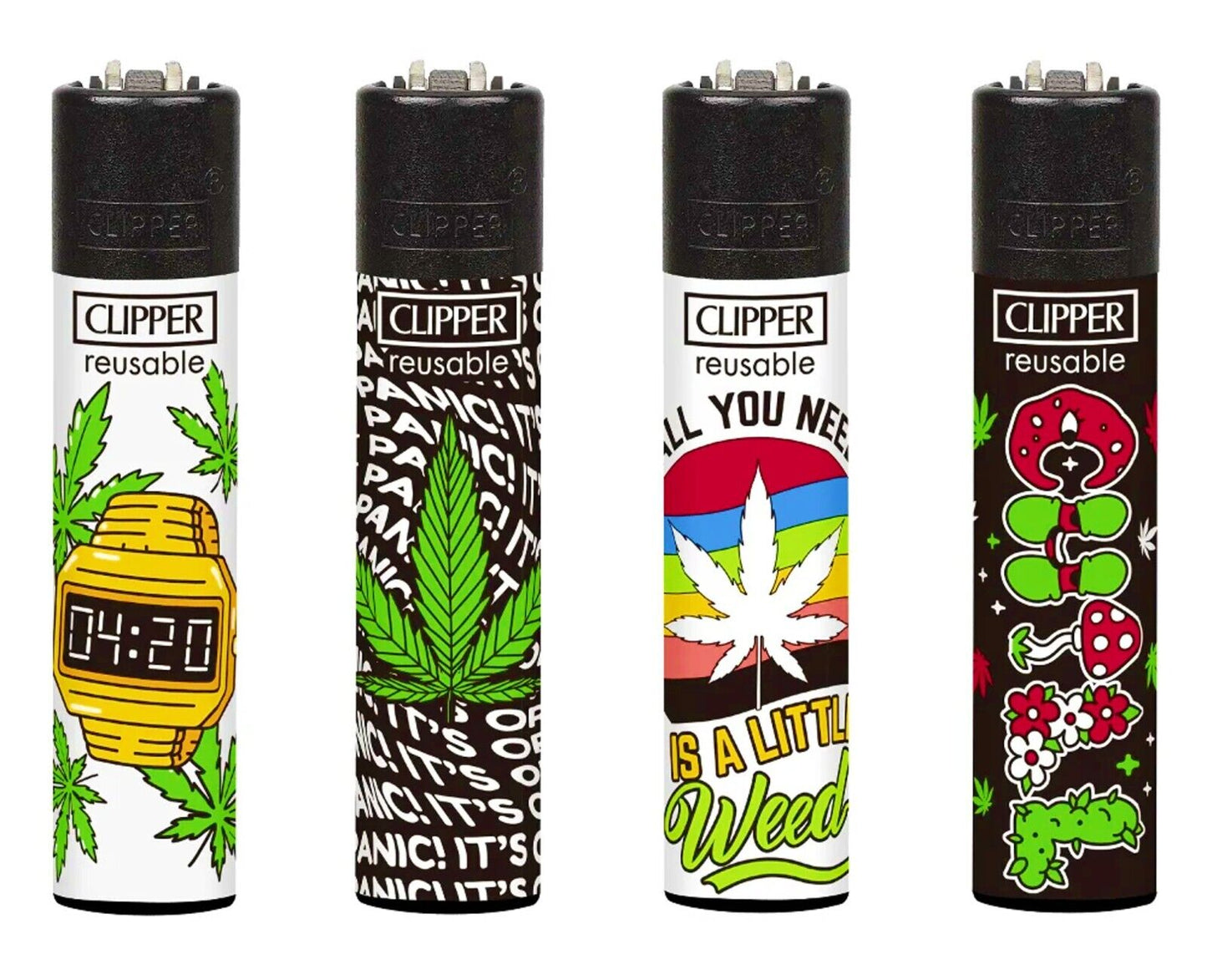 420 Chill Time RARE Clipper Lighters Funny Cool Clippers Psychedelic Gas Weed