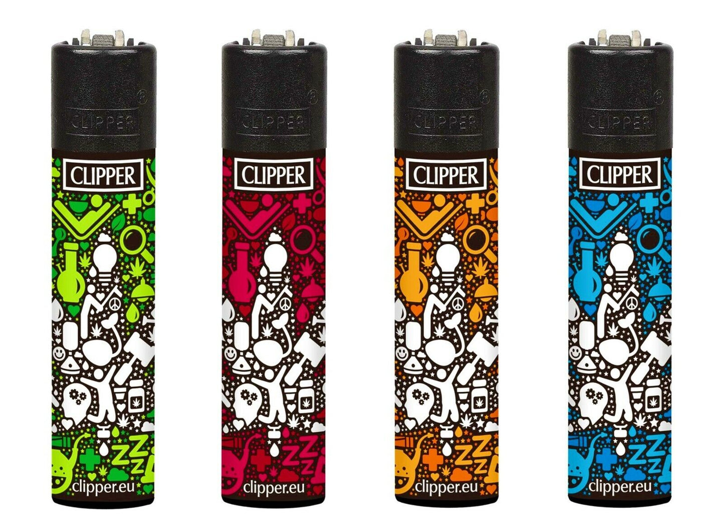 Psychedelic Weed Leaves Clippers Lighters 420 Cool Clipper Lighter Rare Stoner
