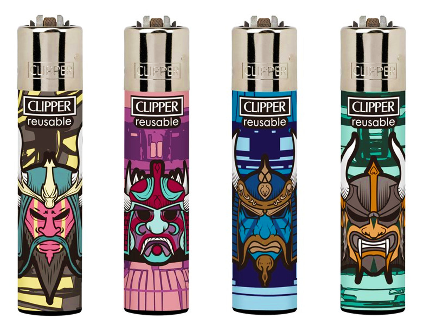 Japanese Samurai Warriors RARE Clipper Lighters Funny Cool Clippers Lighter