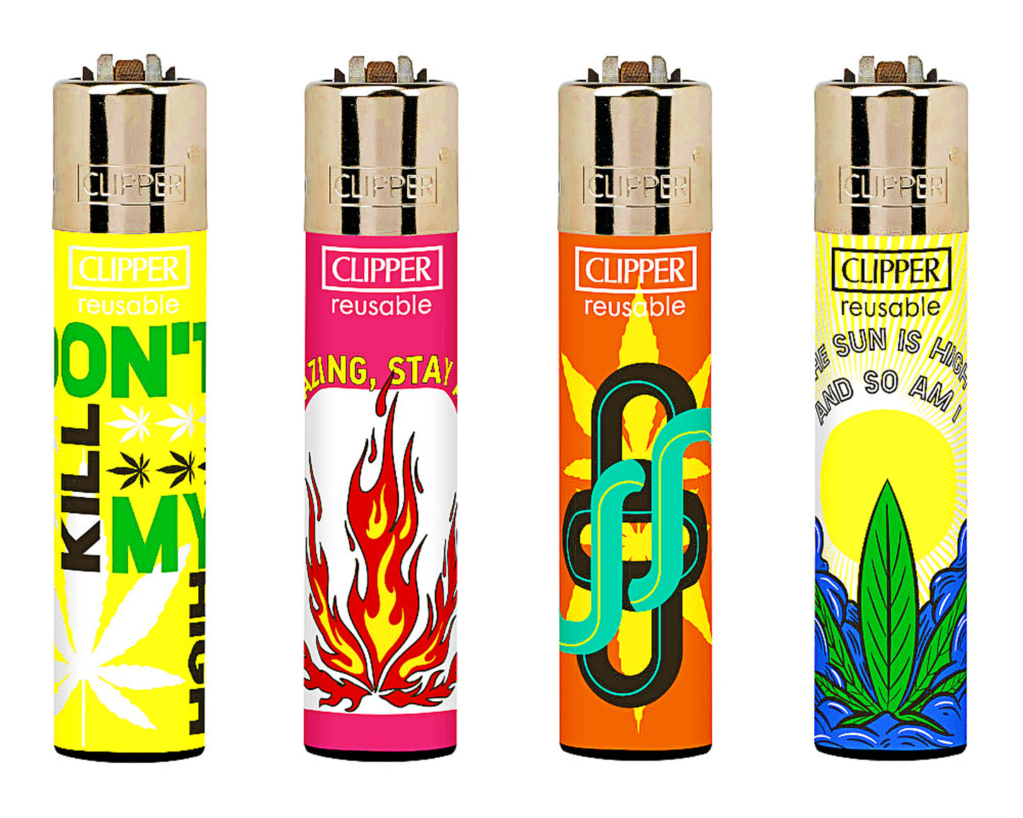 Hot Weed RARE Clippers Lighters Cool Funny Clipper Lighter Colourful Bright Gas