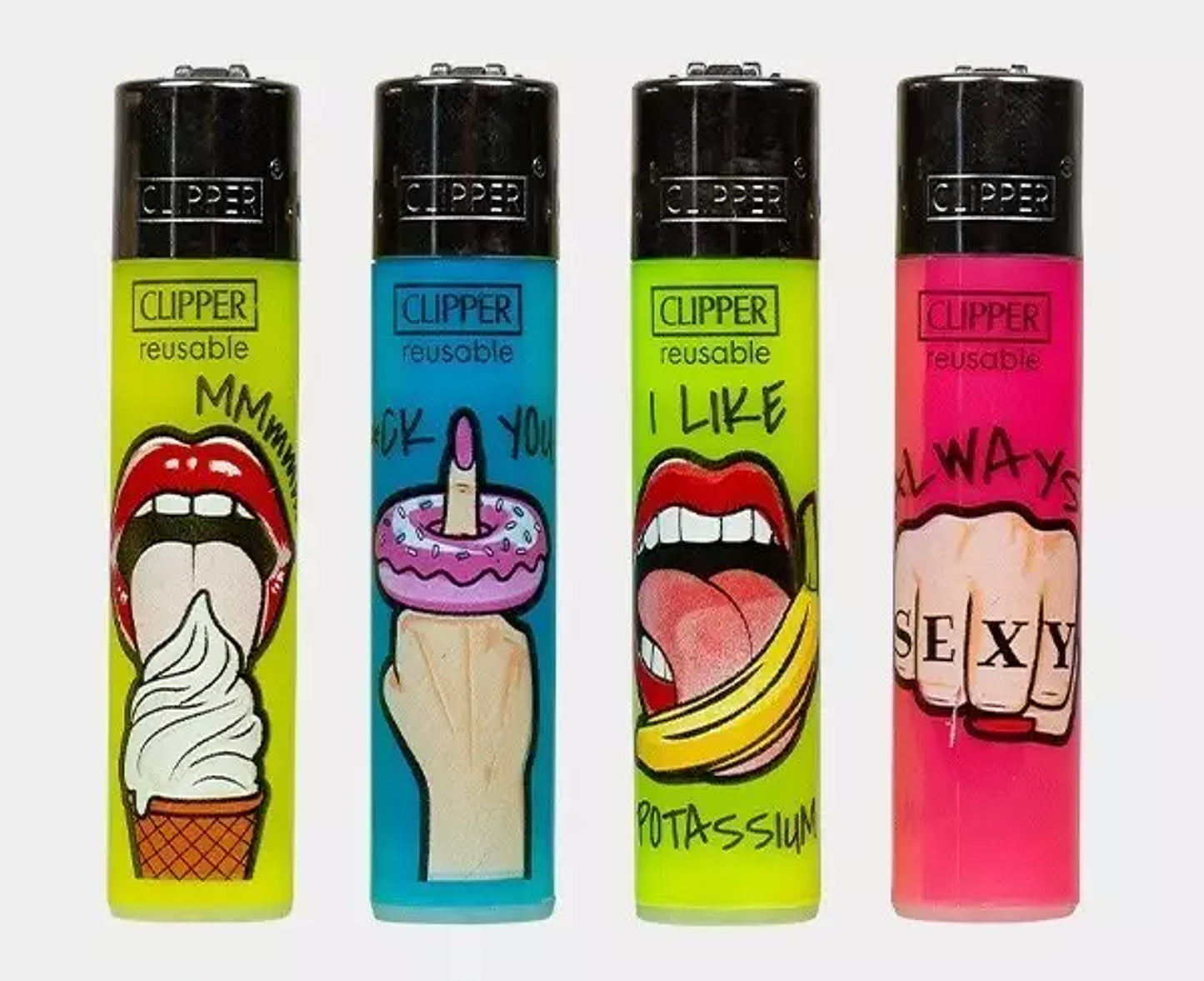 Rare Sexy Clipper Lighters Funny Cool Lighter Clippers Colourful Floral Gas