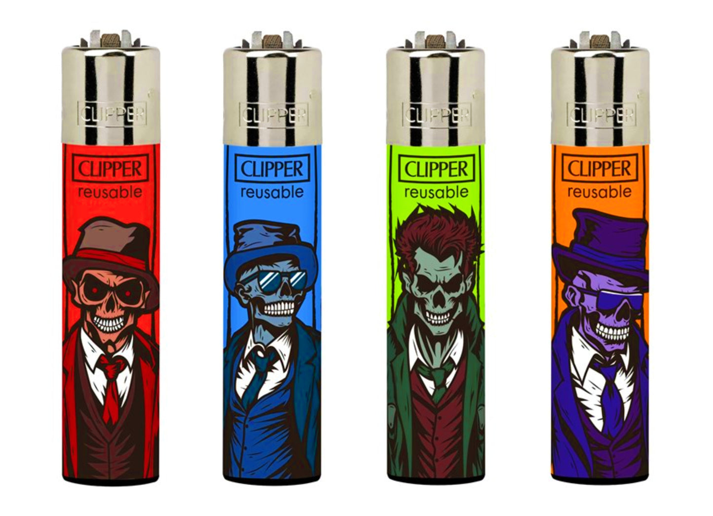 Zombie Gangsters Clipper Lighters Rare Cool Clippers Funny Halloween Gas Refill