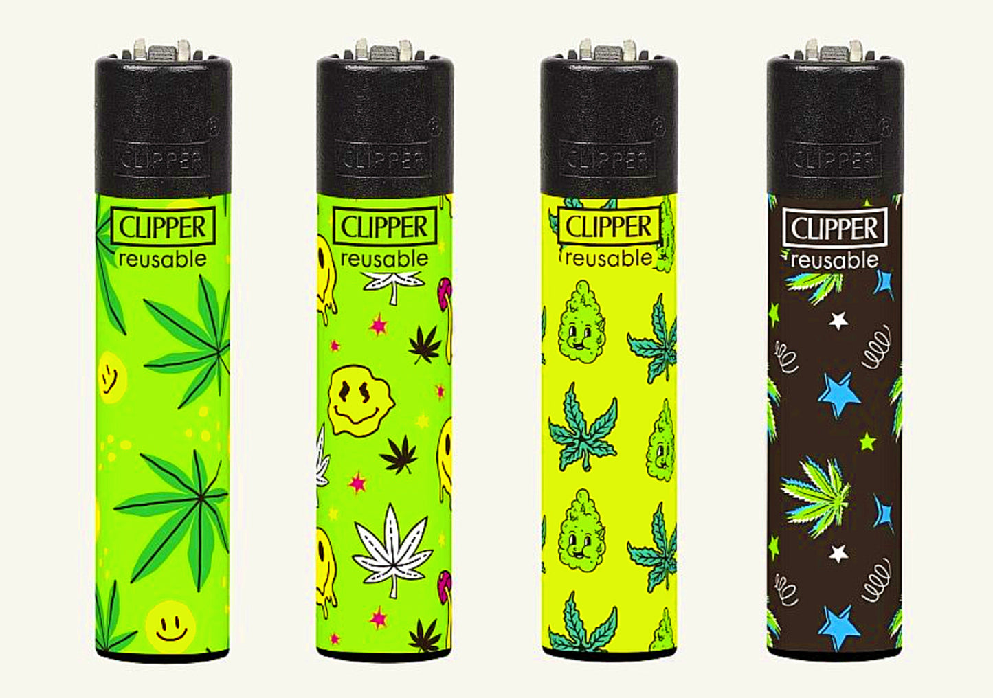 Psychedelic Pattern RARE Clipper Lighters Funny Cool Clippers Lighter Gas