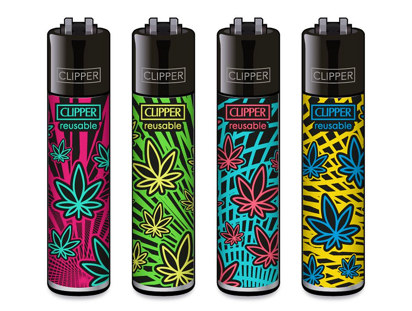 Patterned Leaves RARE Clipper Lighters Funny Cool Clippers Lighter Gas