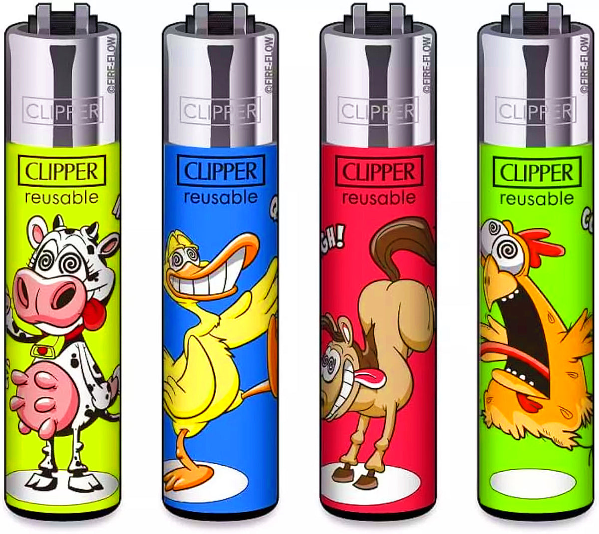 Crazy Farm Animals Rare Clipper Lighters Colourful Gas Unique Funny Cool Clippers Lighter Refillable