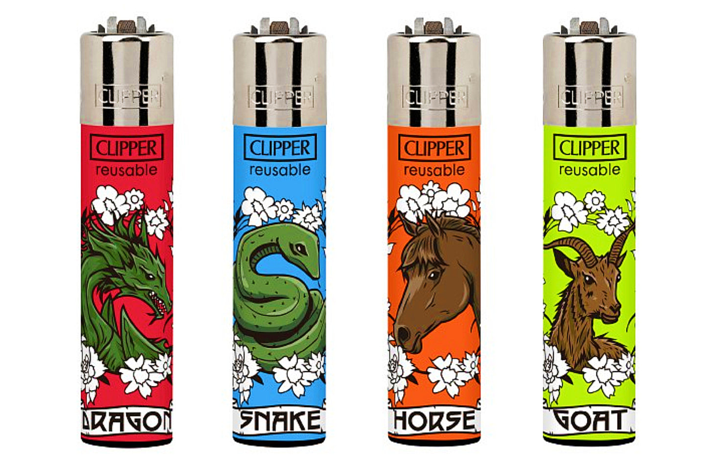 Chinese Zodiac Signs RARE Clipper Lighters Funny Cool Clippers Lighter Gas