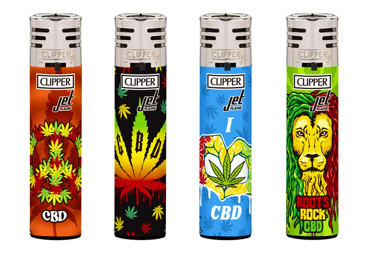 Rasta RARE Clipper Lighters Windproof Funny Cool Clippers Colourful 420 Reggae