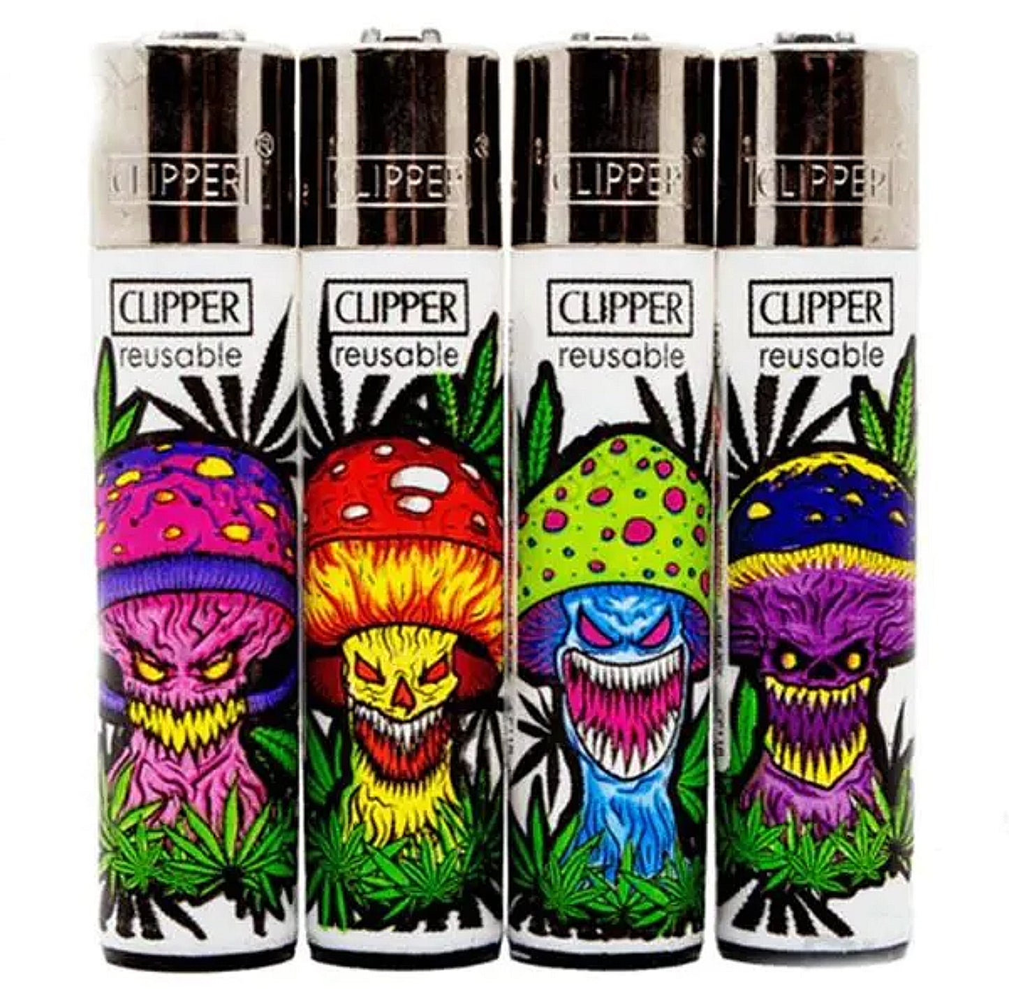 Monster Mushrooms RARE Clipper Lighters Funny Cool Clippers Psychedelic Gas