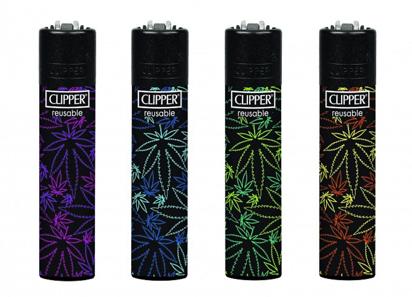 Fluorescent Leaves Clipper Lighters Rare Funny Cool Clippers Lighter Gas 420