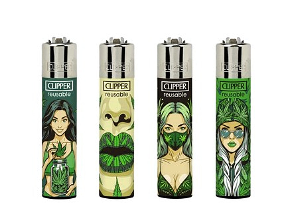 Dope Girls RARE Clipper Lighters Funny Cool Clippers Lighter 420 Gas Refillable