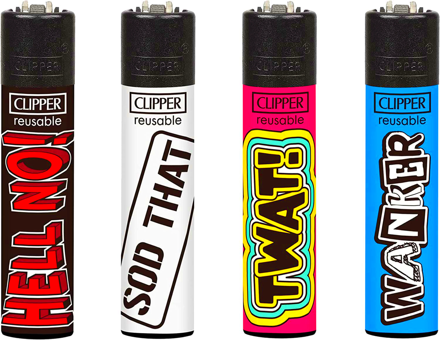 RARE Rude Words Clipper Lighters Funny Cool Clippers Lighter Refillable Gas