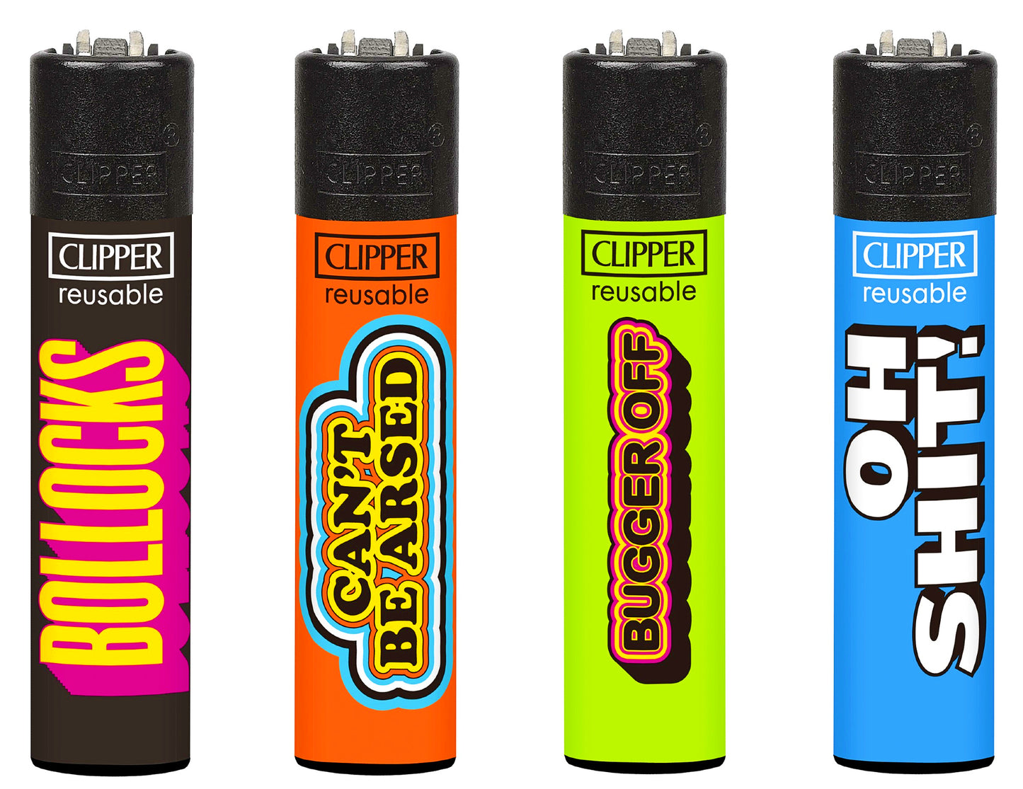RARE Rude Words Clipper Lighters Funny Cool Clippers Lighter Colourful Gas