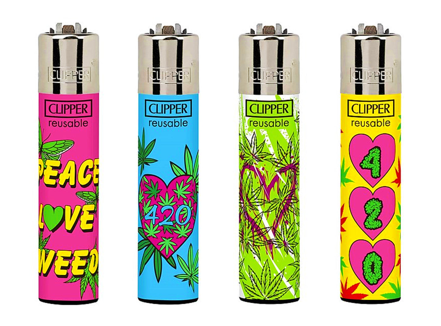 Weed Love Rare Clipper Lighters Funny Cool Clippers Lighter Colourful Gas 420