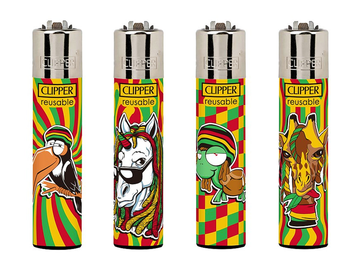 Rasta Animals RARE Clipper Lighters Funny 420 Cool Clippers Lighter Colourful