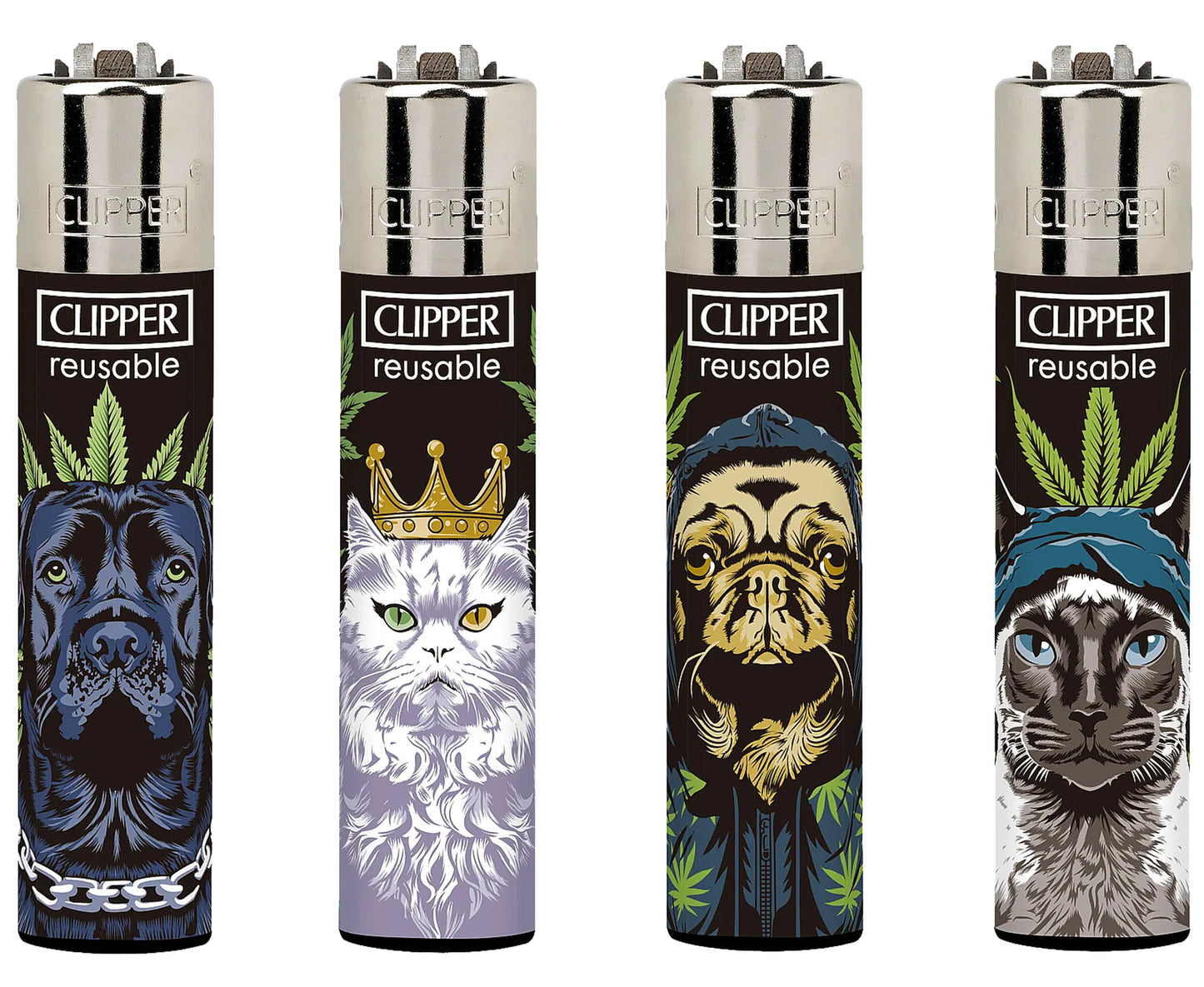 420 Pets RARE Clipper Lighters Funny Cool Clippers Animals Dogs Cats Siamese Gas