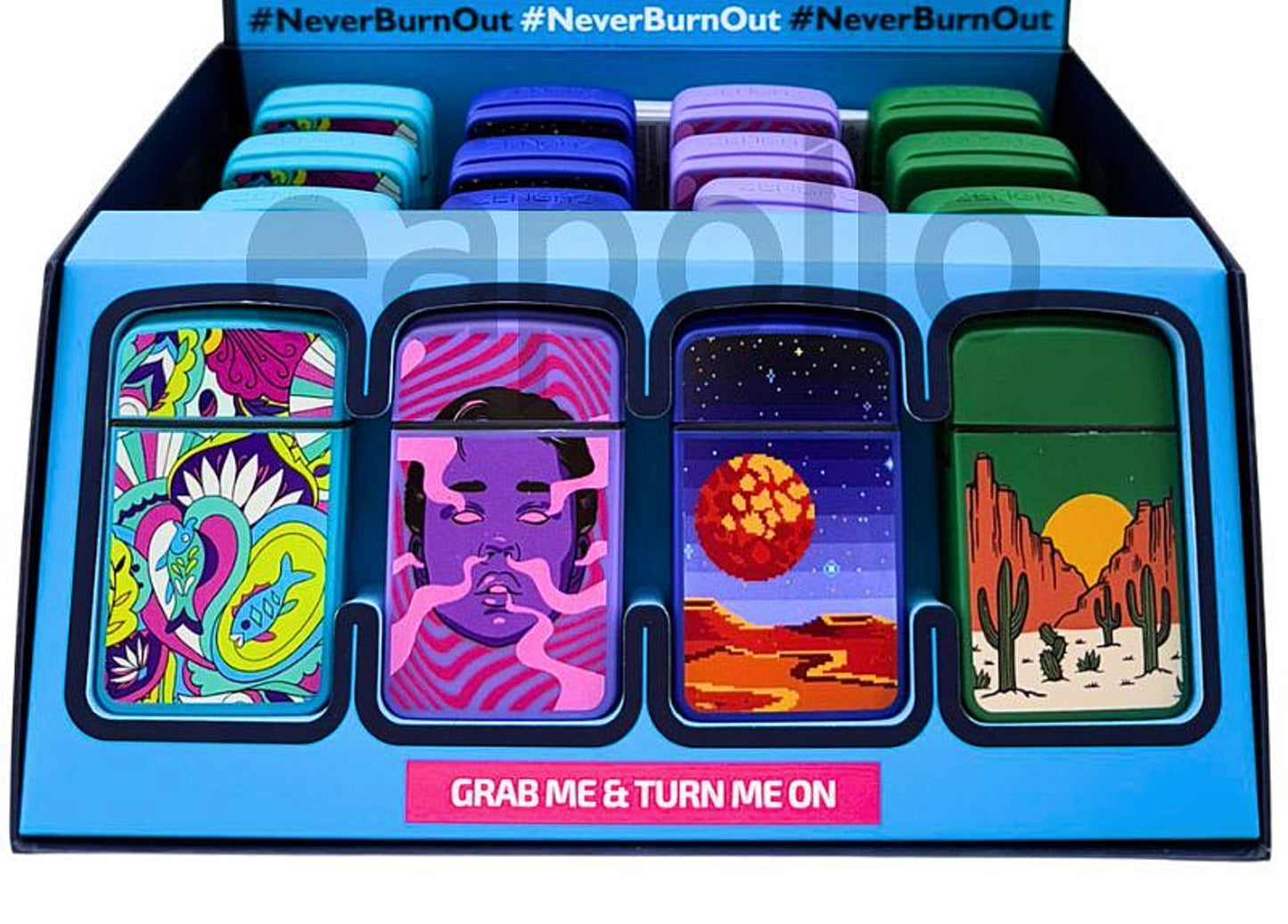 Trippy Zengaz Windproof Jet Flame Lighter Cool Rare Zippo Clipper Gas Refillable