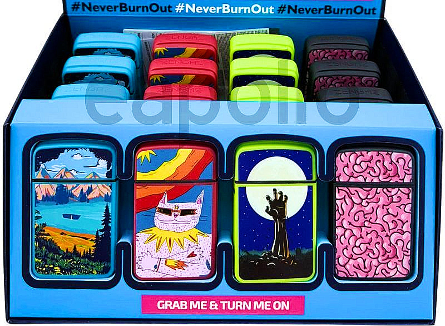 Trippy Zengaz Windproof Jet Flame Lighter Cool Rare Zippo Clipper 420 Gas Refill