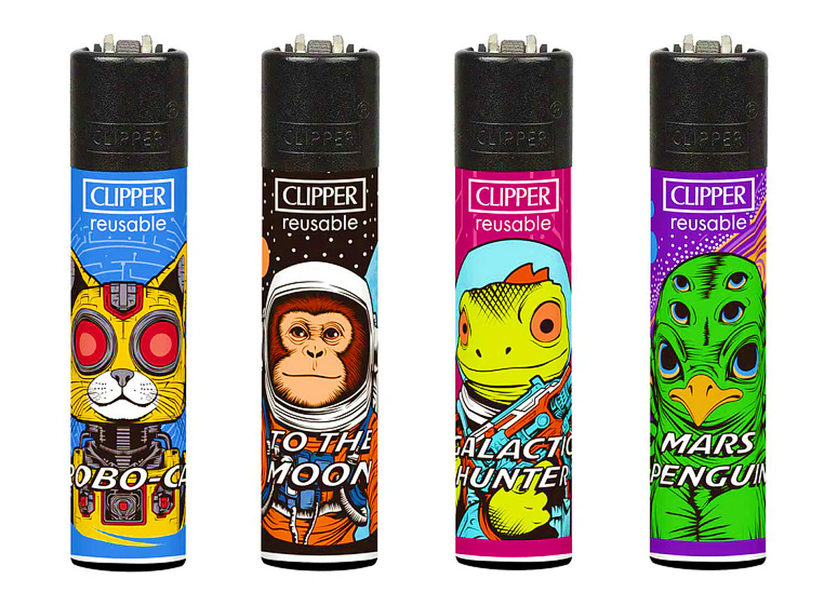 Future Animals RARE Clipper Lighters Funny Cool Mutant Astronauts Space Cat Gas