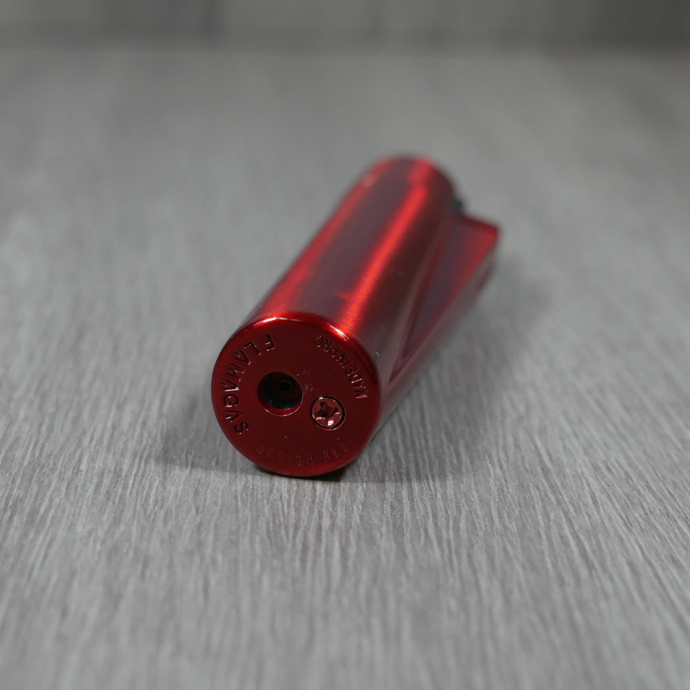 Metal Red Devil Clipper Lighter With Tin Gift Case Full Size Gas Refillable Rare