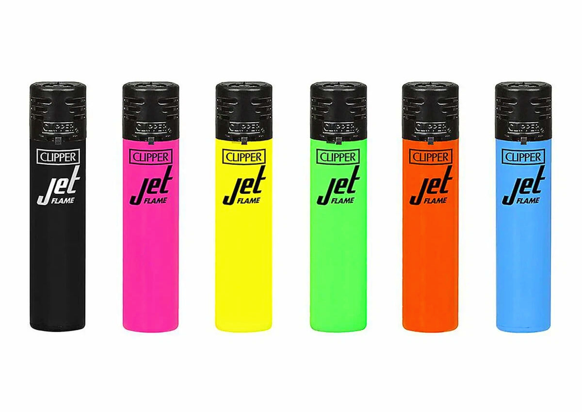 Jet Flame Fluorescent RARE Clipper Lighters Windproof Colourful Cool Clippers