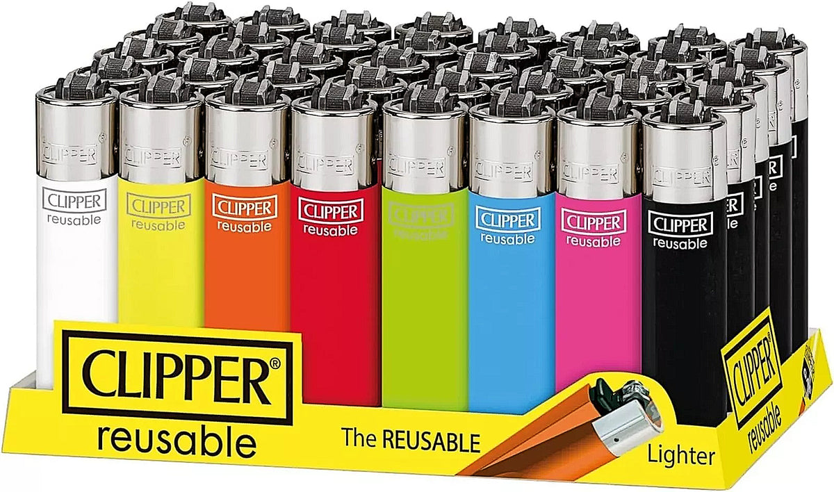 Solid Coloured Clipper Lighters Funny Cool Lighter Rare Clippers Gas Refillable