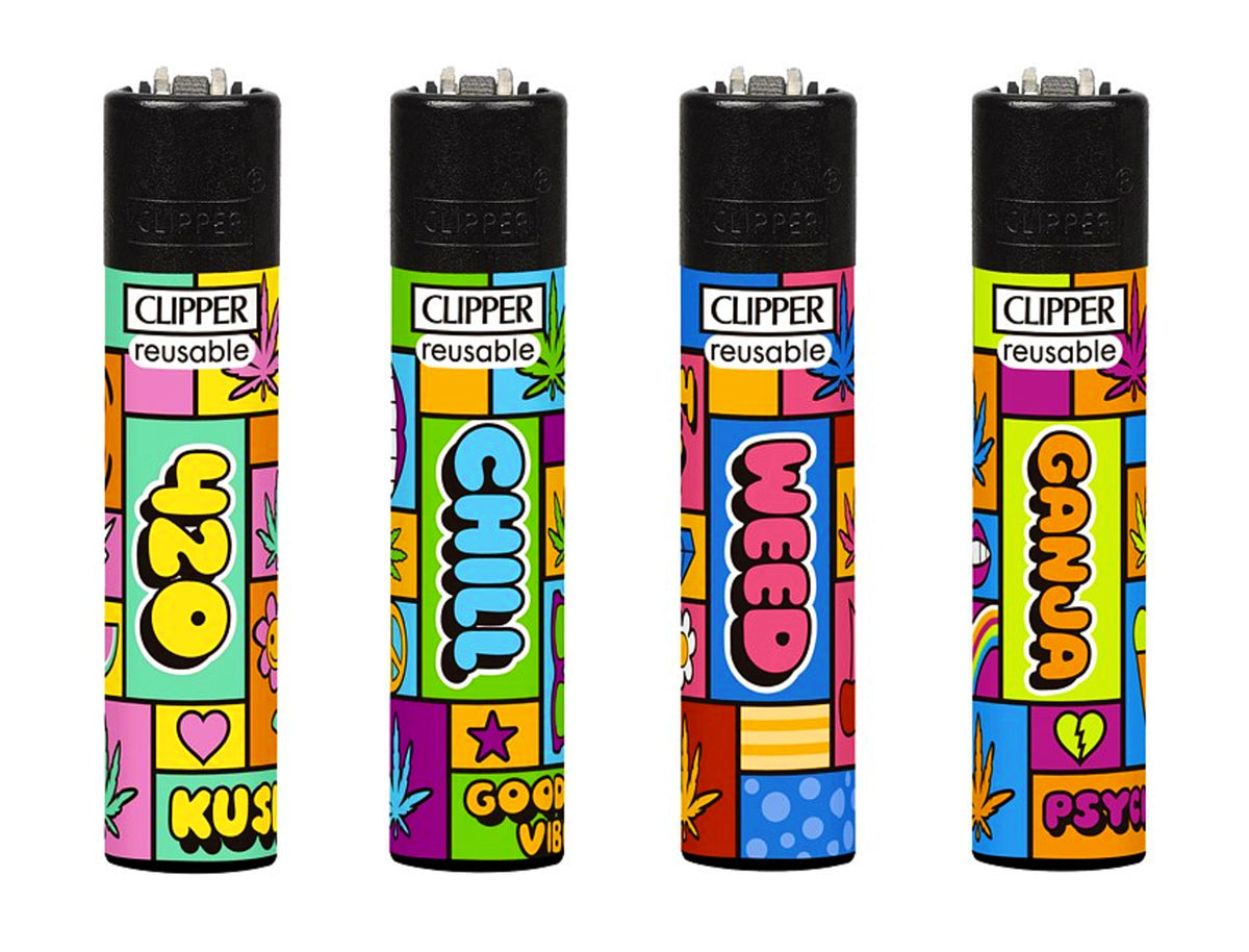 POP Weed RARE Clipper Lighters Funny Cool Clippers Colourful Lighter Gas 420
