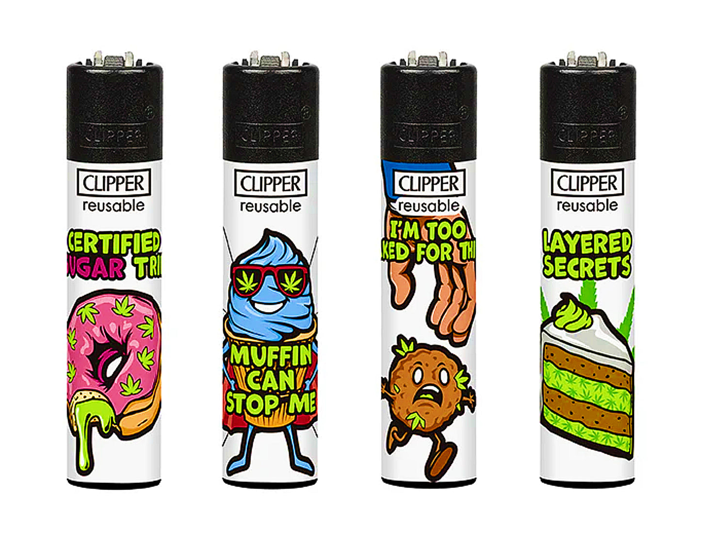 Baked Treats RARE Clipper Lighters Funny Food Cool Clippers Colourful Gas 420