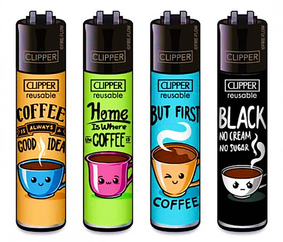 Rare Coffee Clipper Lighters Funny Cool Clippers Lighter Gas Refillable Fun Food