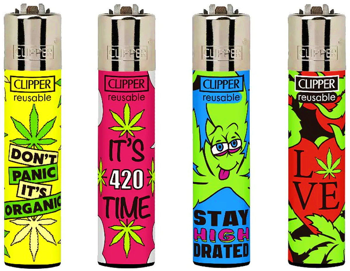 Rare Organic Weed Leaves Clipper Lighters 420 Cool Clippers Lighter Gas Stoner