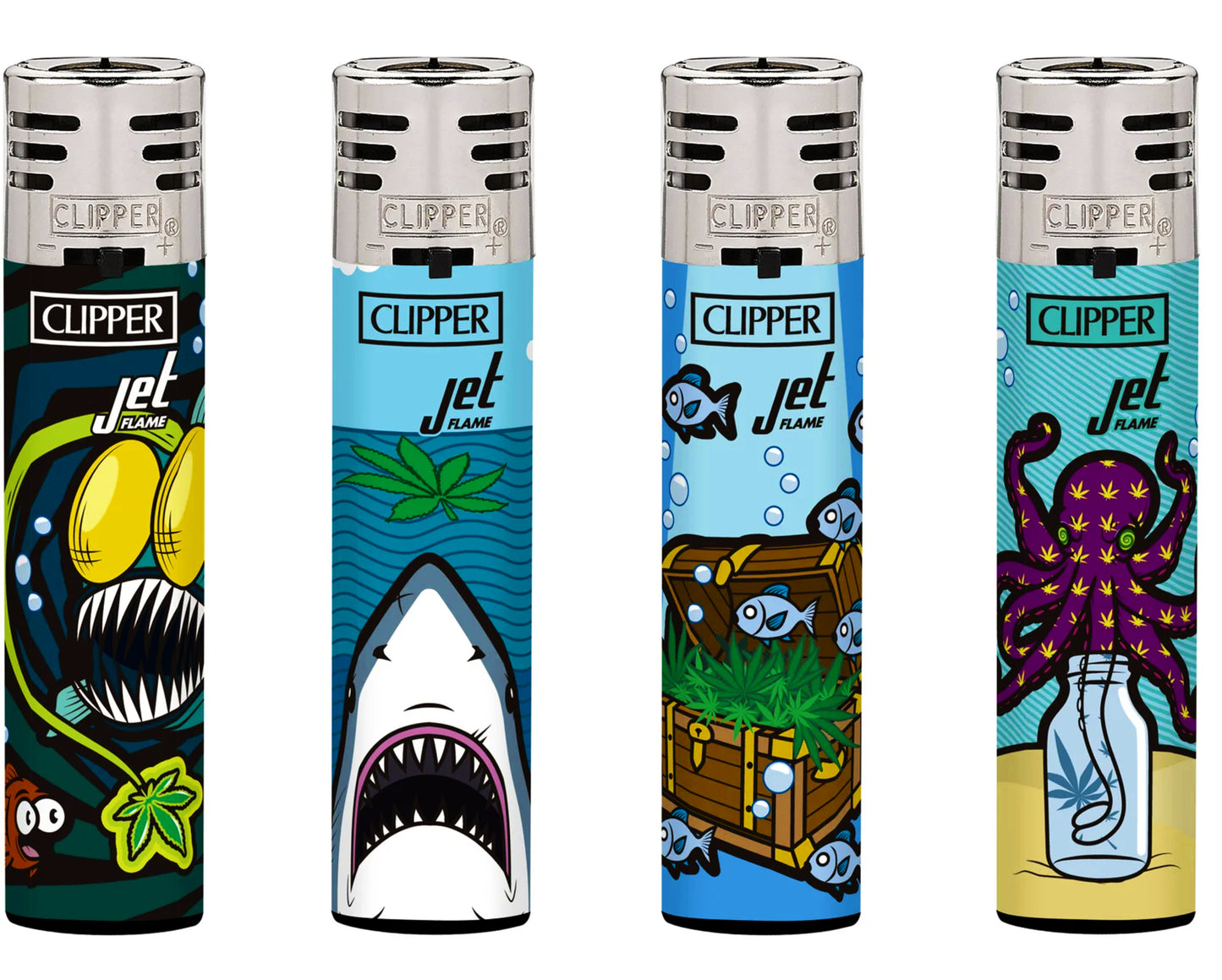 Jet Flame Deep Sea Weed RARE Clipper Lighters Funny Cool Clippers Ocean Gas 420