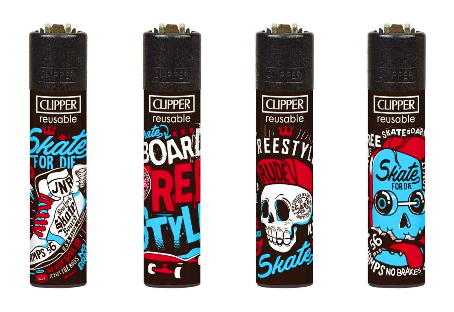 Skulls Punk Skateboards RARE Clipper Lighters 420 Funny Cool Clippers Lighter