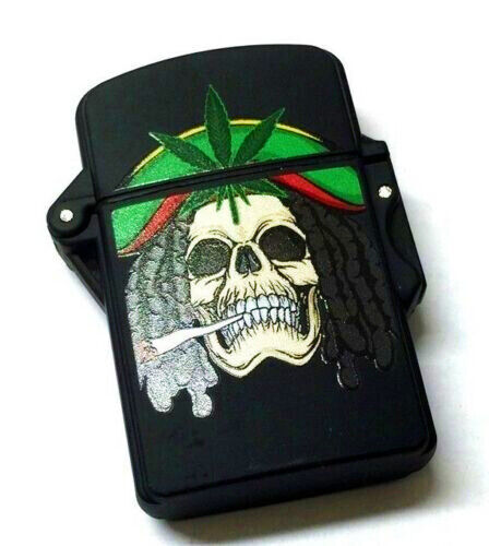 Weed Skulls Windproof Jet Flame Lighter Funny Rare Cool PROF Lighters Zippo