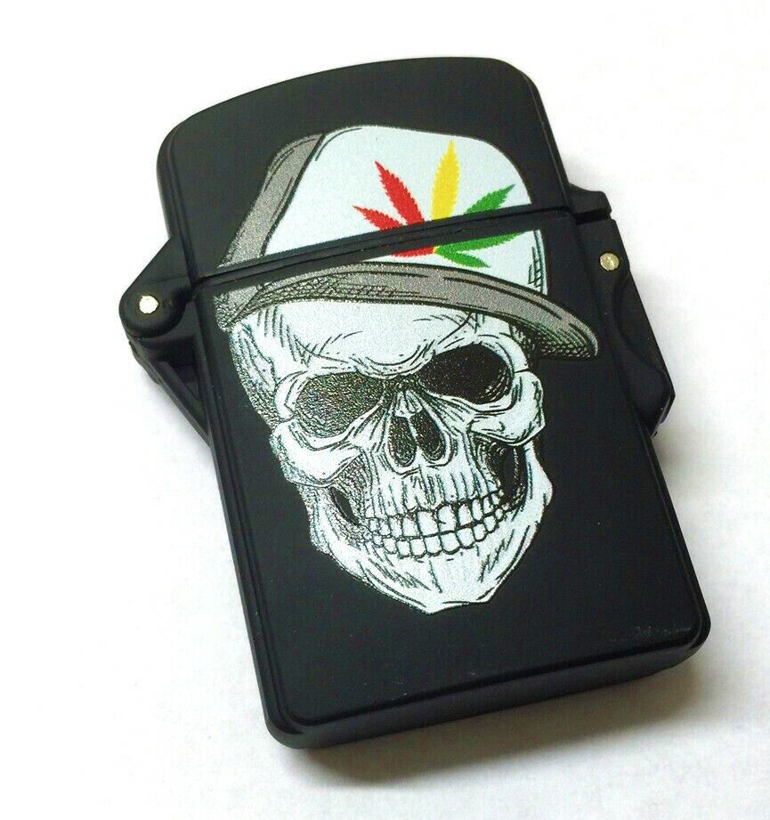 Weed Skulls Windproof Jet Flame Lighter Funny Rare Cool PROF Lighters Zippo