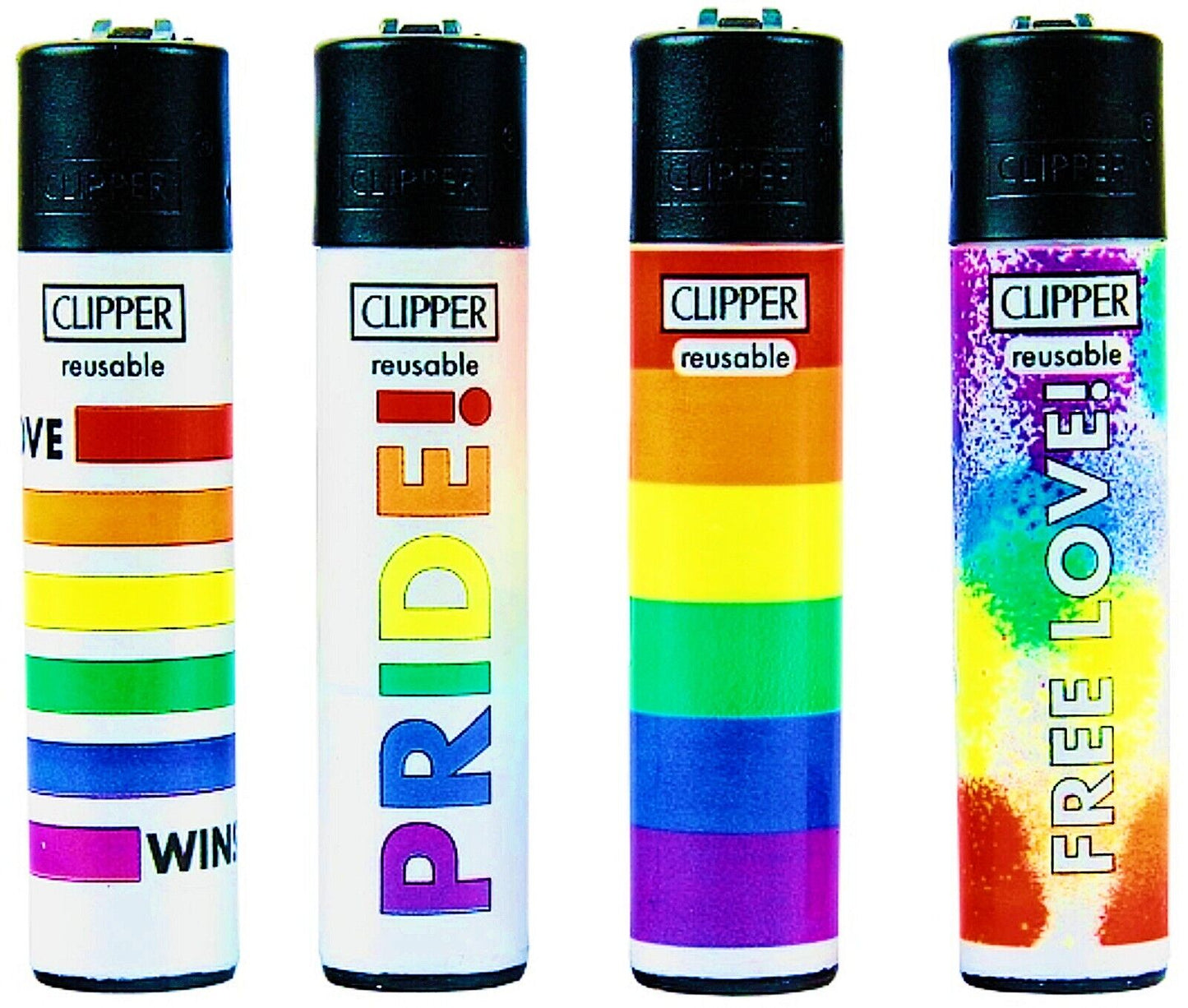 Gay Pride Rare Clipper Lighters Funny Cool Clippers Lighter Love Rainbows Gas