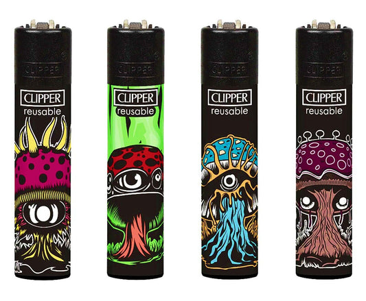 Alien Mushrooms RARE Clipper Lighters Funny Cool Clippers Psychedelic Gas Refill