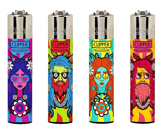 Hippies Psychedelic RARE Clippers Lighters Funny 420 Clipper Lighter Hippy Cool