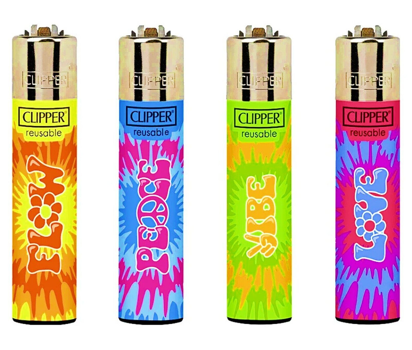 Tie Dye Hippie RARE Clippers Lighters Funny 420 Clipper Lighter Hippy Refillable