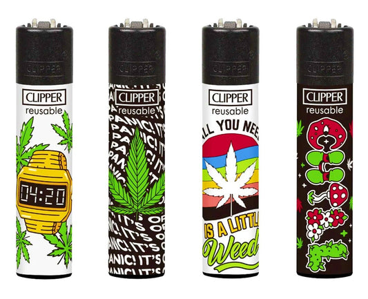 420 Chill Time RARE Clipper Lighters Funny Cool Clippers Psychedelic Gas Refill