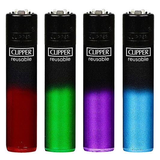 Black Colour Gradient RARE Clipper Lighters 420 Cool Lighter Clippers Gas Refill