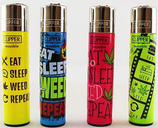 Eat Sleep Weed Repeat RARE Clipper Lighters Funny Cool Clippers Lighter Gas