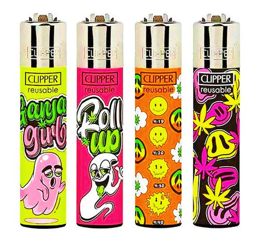 Trippy Emojis RARE Clipper Lighters Funny Cool Clippers Lighter Colourful Gas