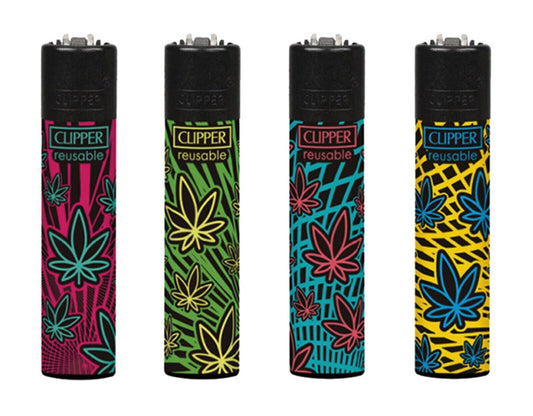 Patterned Leaves RARE Clipper Lighters Funny Cool Clippers Lighter Gas