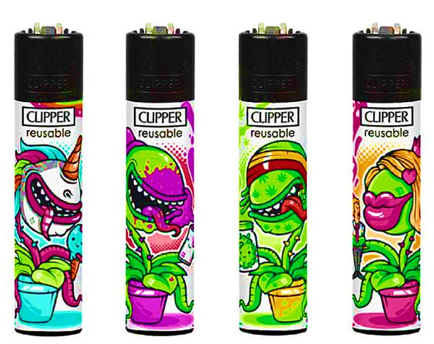 Venus Fly Traps RARE Clipper Lighters Funny Cool Clippers Lighter Colourful Gas