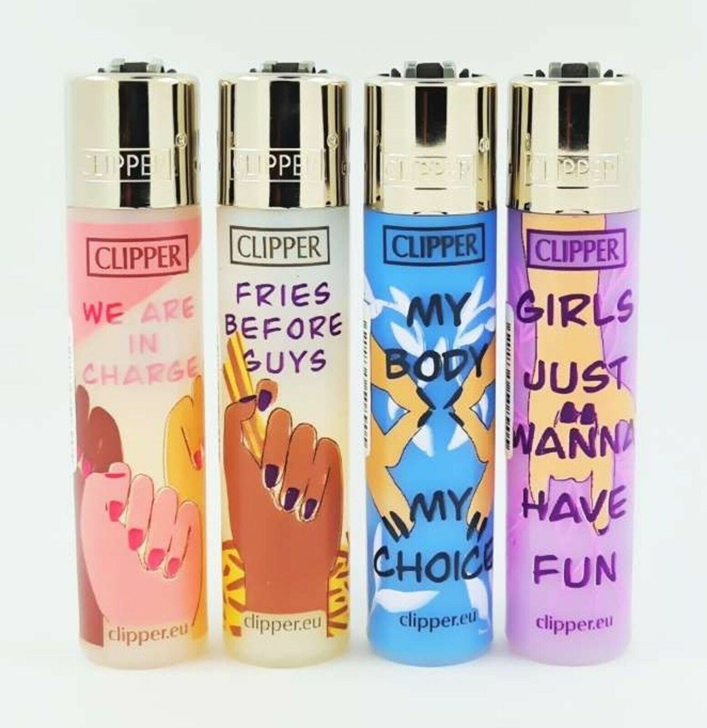 Feminism RARE Clipper Lighters Funny Cool Clippers Lighter Gas 420 Girls Pink