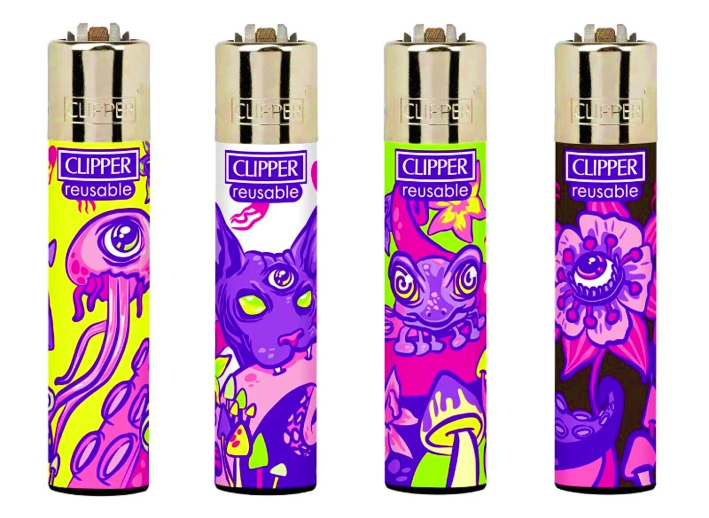 Psycho Animals RARE Clipper Lighters 420 Cool Funny Clippers Lighter Colourful