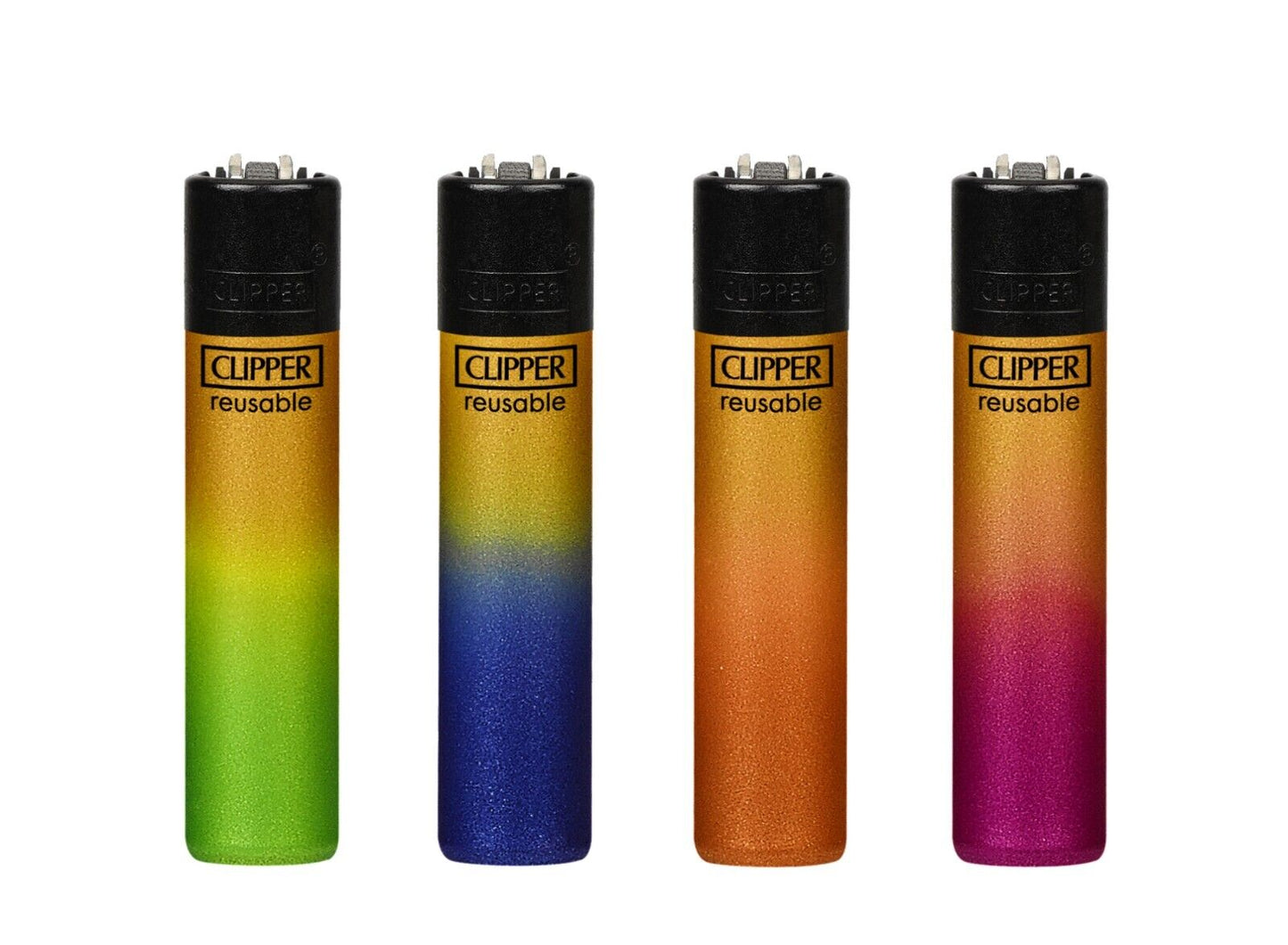 Gold Colour Gradient Clipper Lighters Rare 420 Cool Lighter Clippers Gas Refill