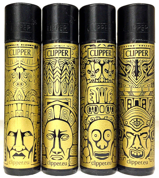 Mayan Totem Rare Clipper Lighters Gold Aztec Funny Cool Clippers Lighter Art Gas