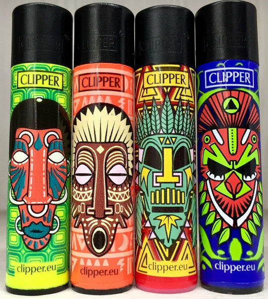 African Masks Clipper Lighters Funny Cool Clippers Colourful Lighter 420 Gas